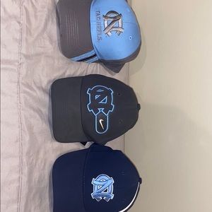 3 Carolina TarHeels ball caps